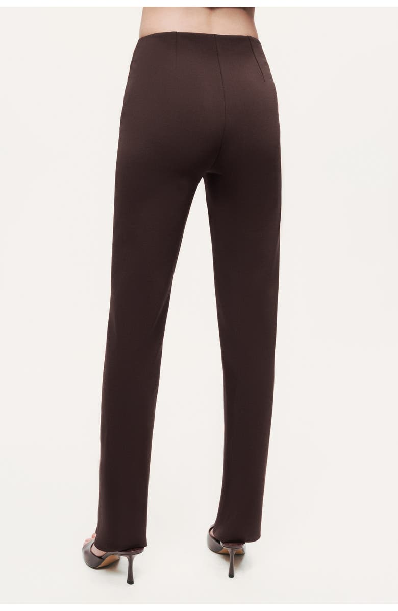 Nocturne Split-Hem Straight Pants, Alternate, color, Brown
