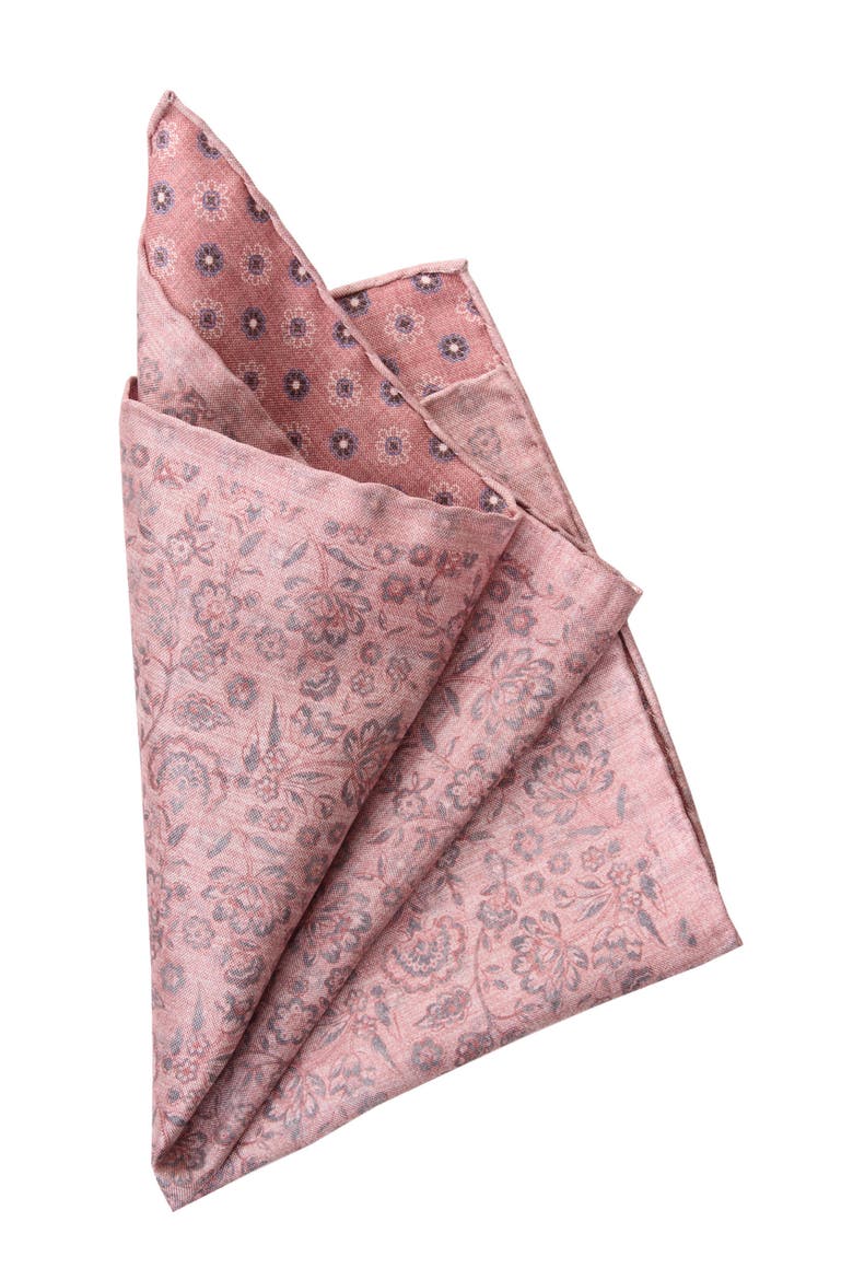 Pascal - Double Sided Silk Pocket Square for Men, Alternate, color, Blush