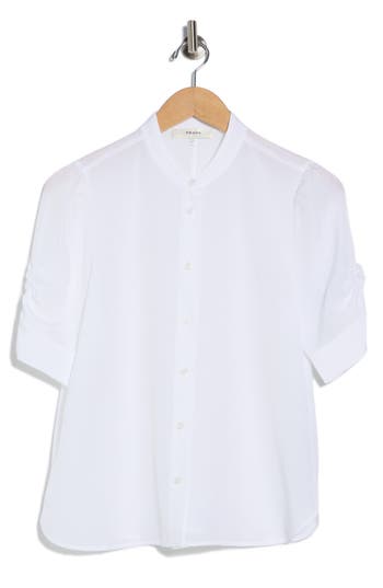 Frame The Frankie Puff Sleeve Shirt In White