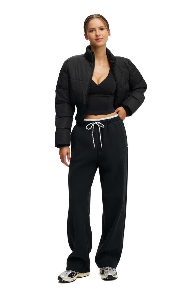 COTTON ON BODY Women's Active Plush Double Waistband Sweatpant, Alternate, color, Black
