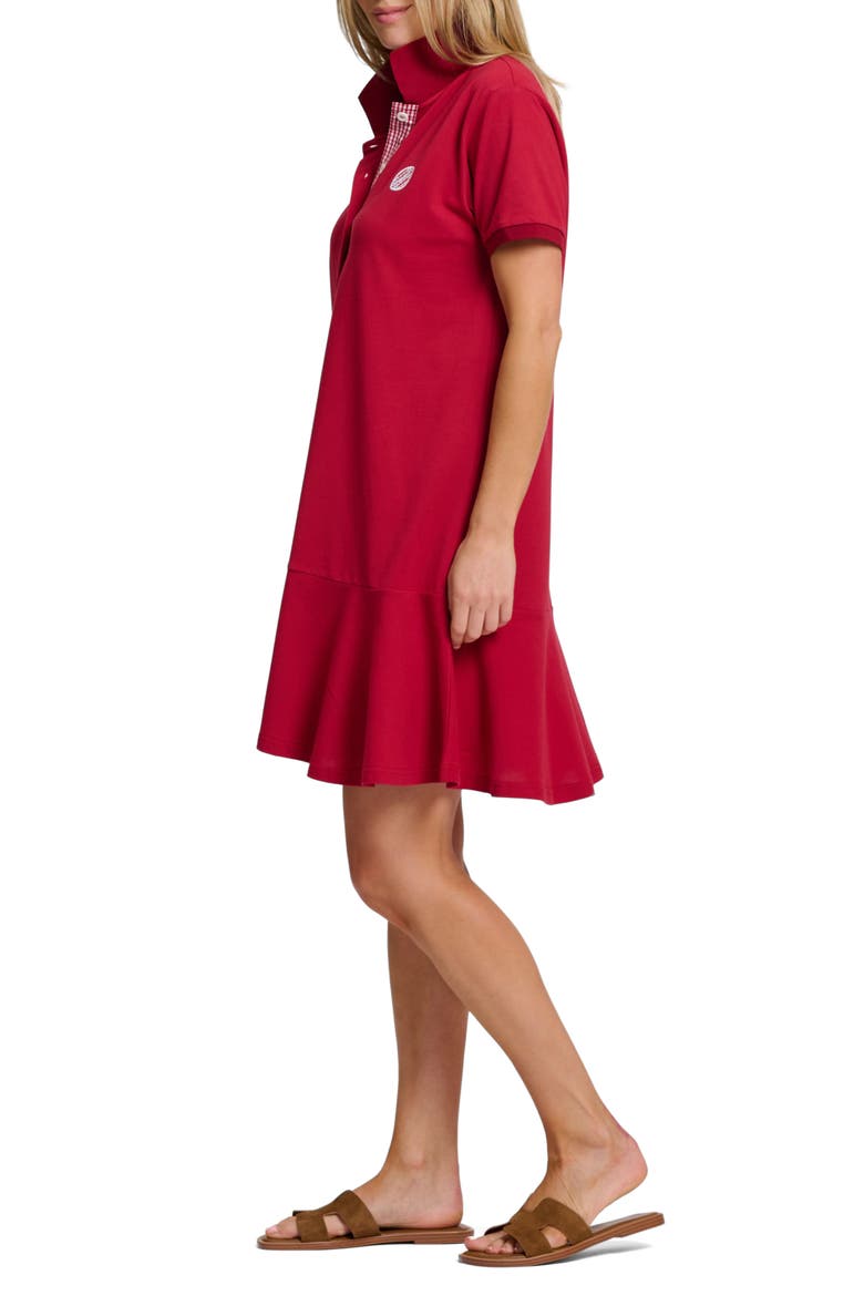 Football Polo Dress, Alternate, color, DARK RED