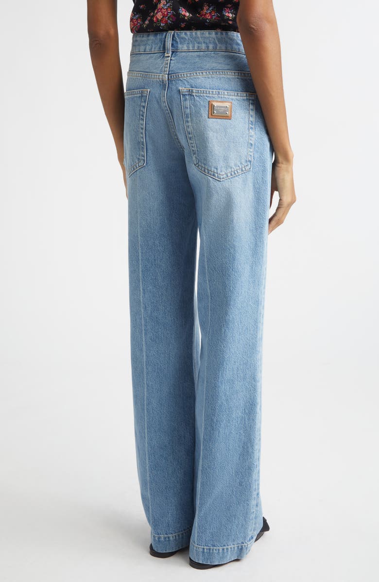 Dolce&Gabbana Loose Pressed Crease Straight Leg Jeans, Alternate, color, Variante Abbinata