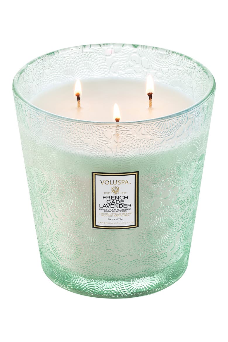 French Cade Lavender Three-Wick Hearth Candle, Alternate, color, NO COLOR