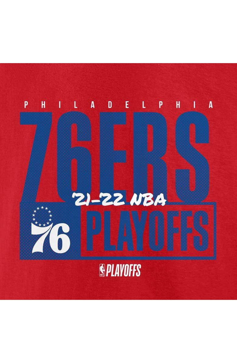 FANATICS Men's Fanatics Branded Red Philadelphia 76ers 2022 NBA Playoffs Dunk T-Shirt, Alternate, color, 