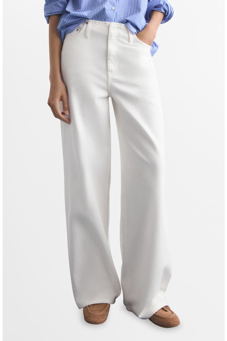Low Rise Wide Leg Jeans, Main, color, OFF WHITE