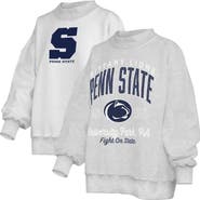 PRESSBOX Women's Pressbox Heather Gray Penn State Nittany Lions Reversible Sweatshirt