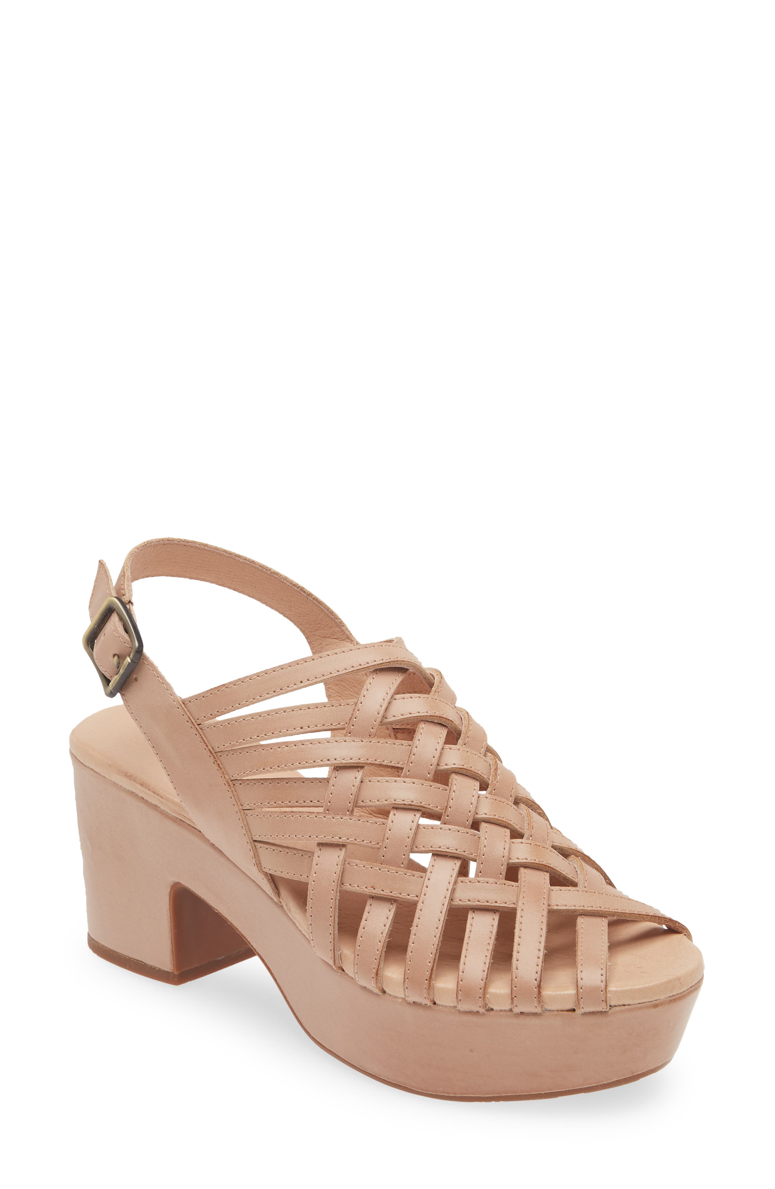 Chocolat Blu Graham Platform Sandal, Main, color, Tan Leather