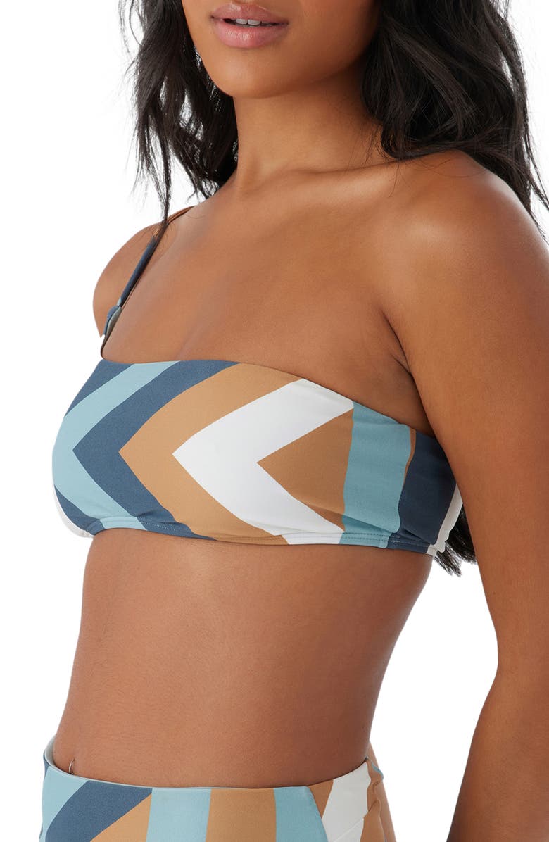O'Neill Soli Geo Seal Beach One-Shoulder Bikini Top, Alternate, color, 