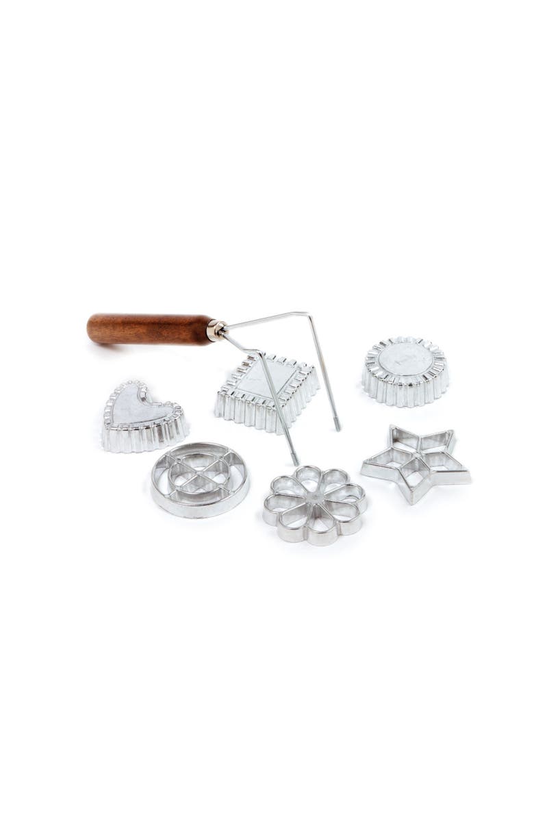 Norpro Rosette/Timbale Set, 7-Piece, Stainless Steel Molds for Fried Pastries, Main, color, Silver