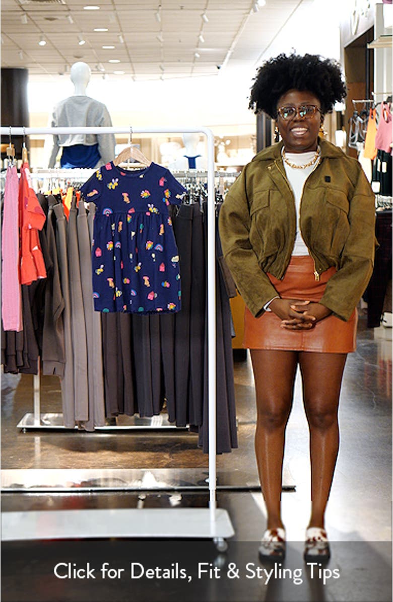 Kids' Print Rib Knit Dress, sales video thumbnail