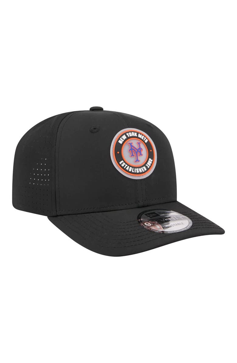 New Era Men's New Era Black New York Mets Circle 9SEVENTY Adjustable Hat, Alternate, color, Black