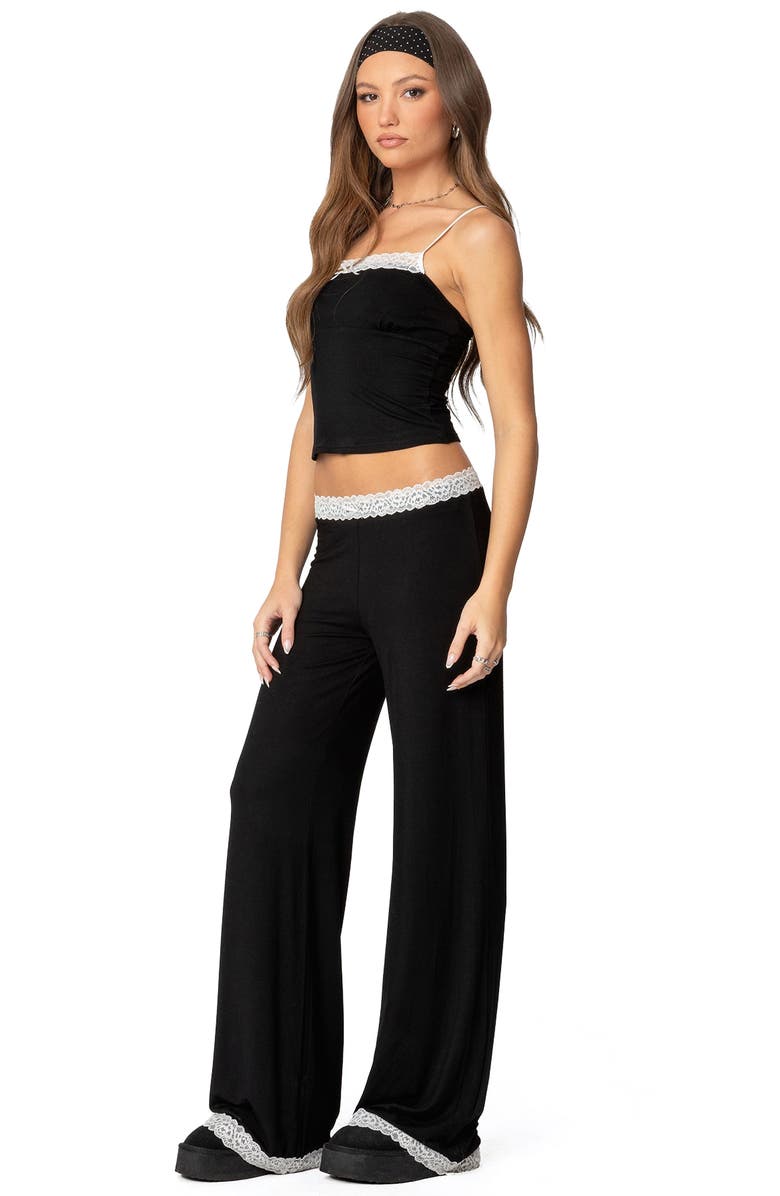 EDIKTED Domino Contrast Lace Camisole, Alternate, color, 