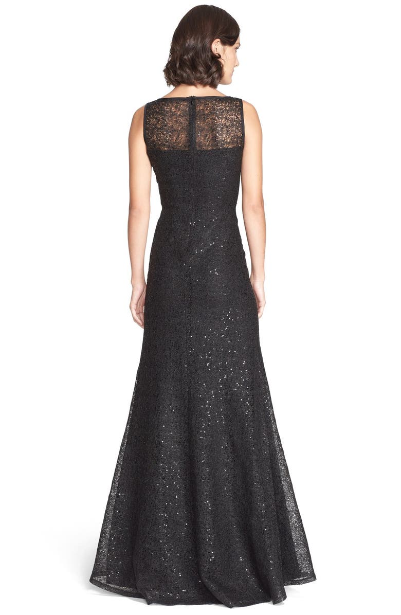 St. John Collection Paillette Gossamer Mesh Gown, Alternate, color, 