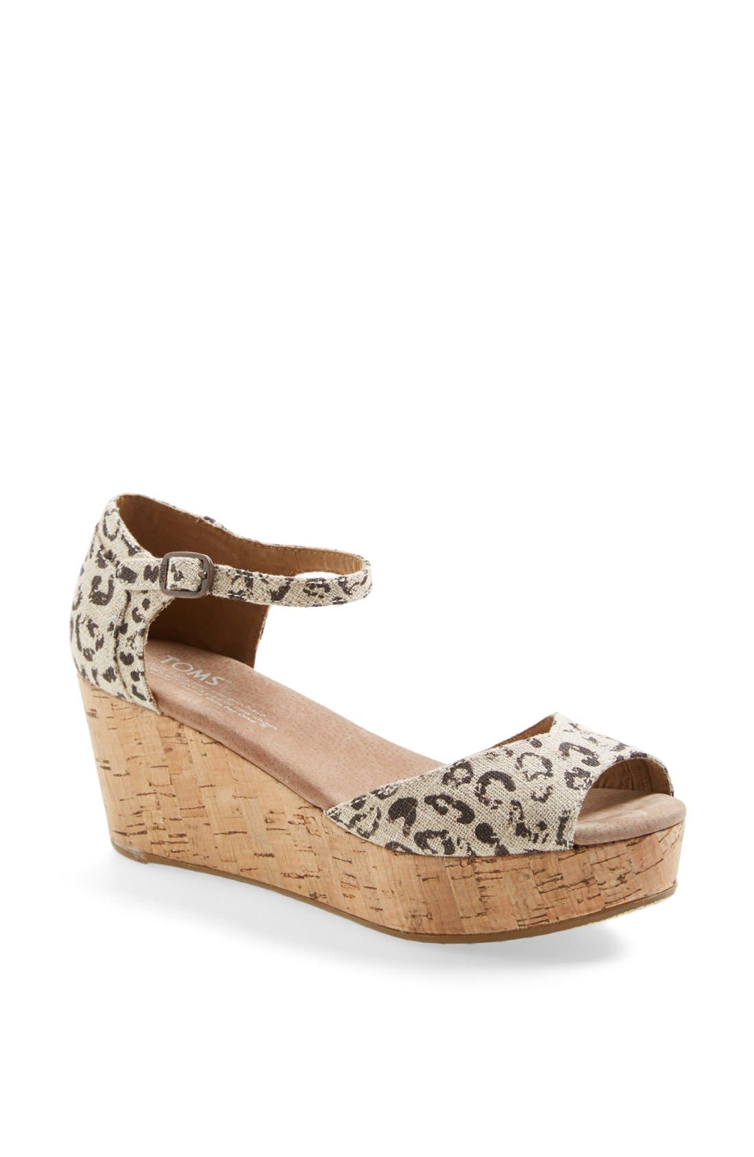 Leopard Print Platform Wedge, Main, color, LEOPARD