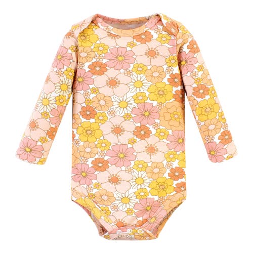 Hudson Baby Little Soft Cotton Long-sleeve One-piece 3pk