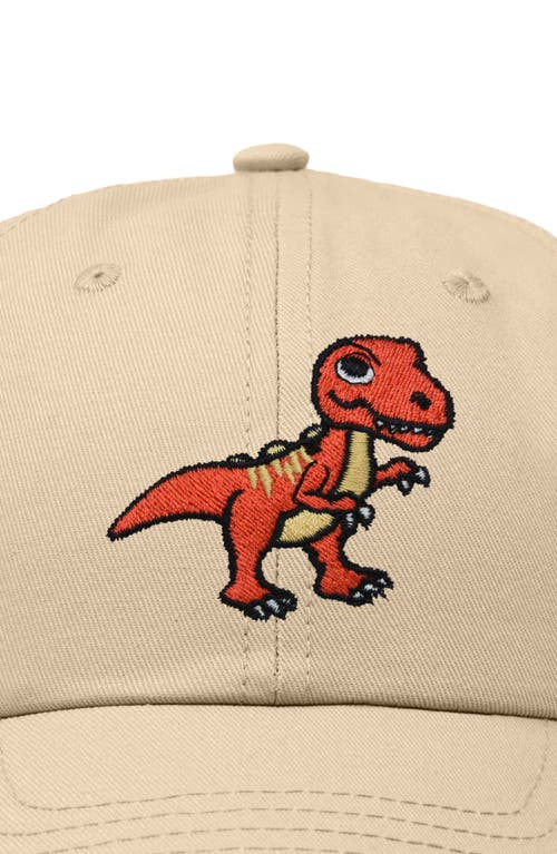 Dalix T-rex Embroidered Casual Cap In Khaki