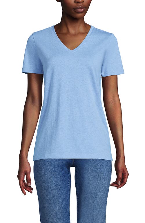 Lands' End Relaxed Supima Cotton V-neck T-shirt In Blue