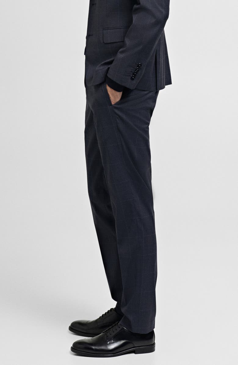 MANGO Superslim Fit Stretch Dress Pants, Alternate, color, Dark Navy