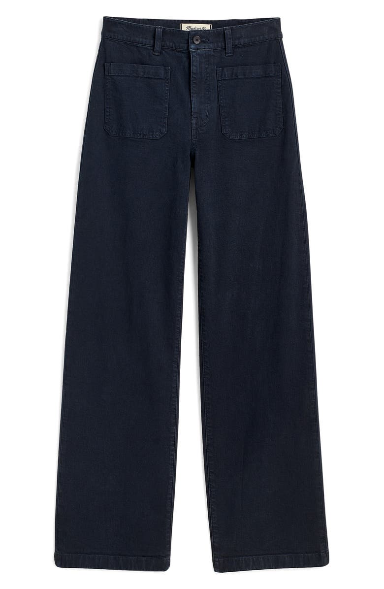 Madewell The Emmett Patch Pocket Wide Leg Pants, Alternate, color, Dark Navy