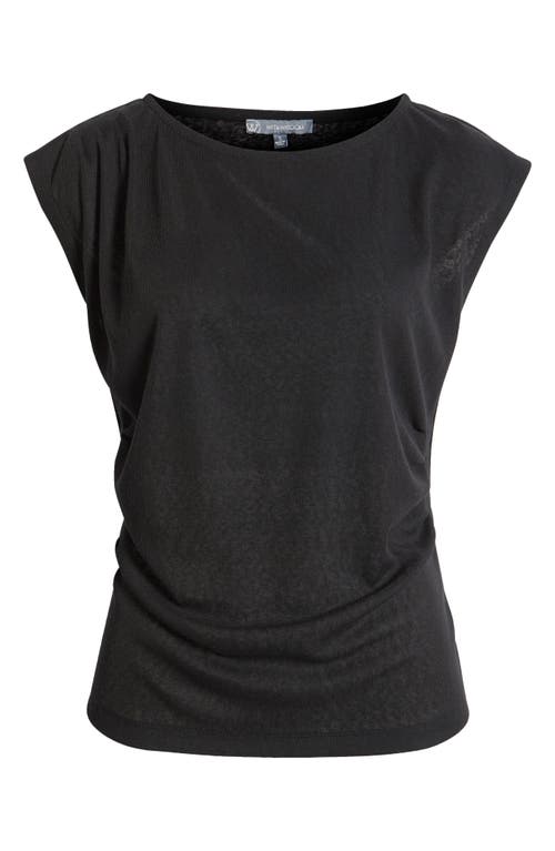 Wit & Wisdom Cap Sleeve Ruched Top
