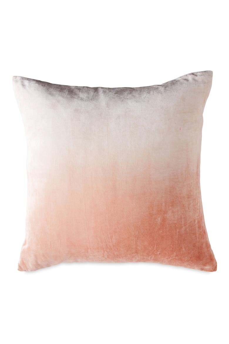 Iced Ombré Velvet Euro Sham, Main, color, BLUSH