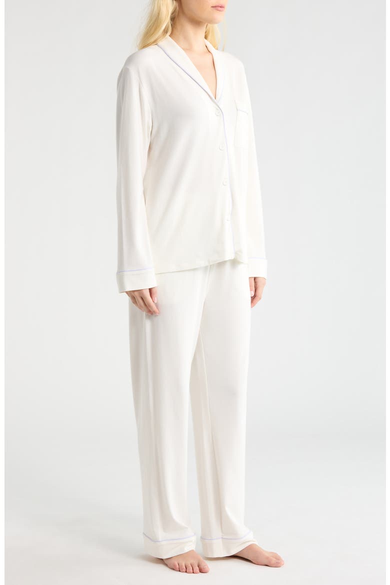 Slumberknit™ Pajamas, Alternate, color, LUNAR WHITE/QUIET LILAC