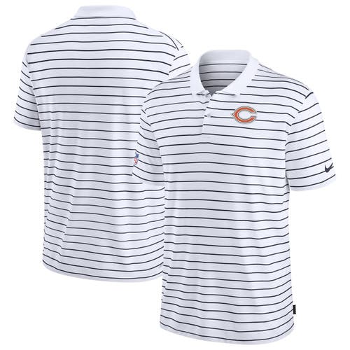 Nike White Chicago Bears Sideline Lock Up Victory Performance Polo In White