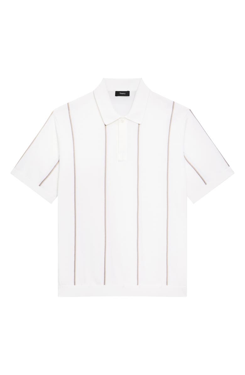 Theory Cotton Polo, Alternate, color, White Multi