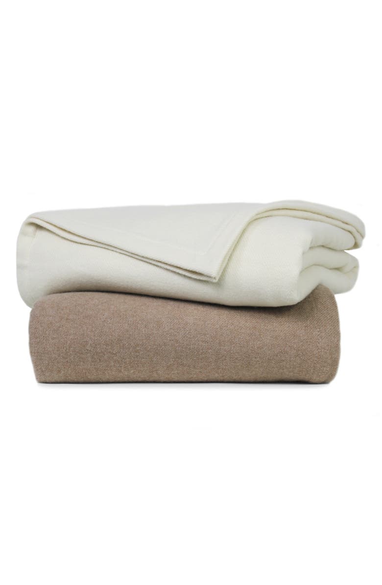 MELANGE HOME Wool Blend Blanket, Alternate, color, Camel