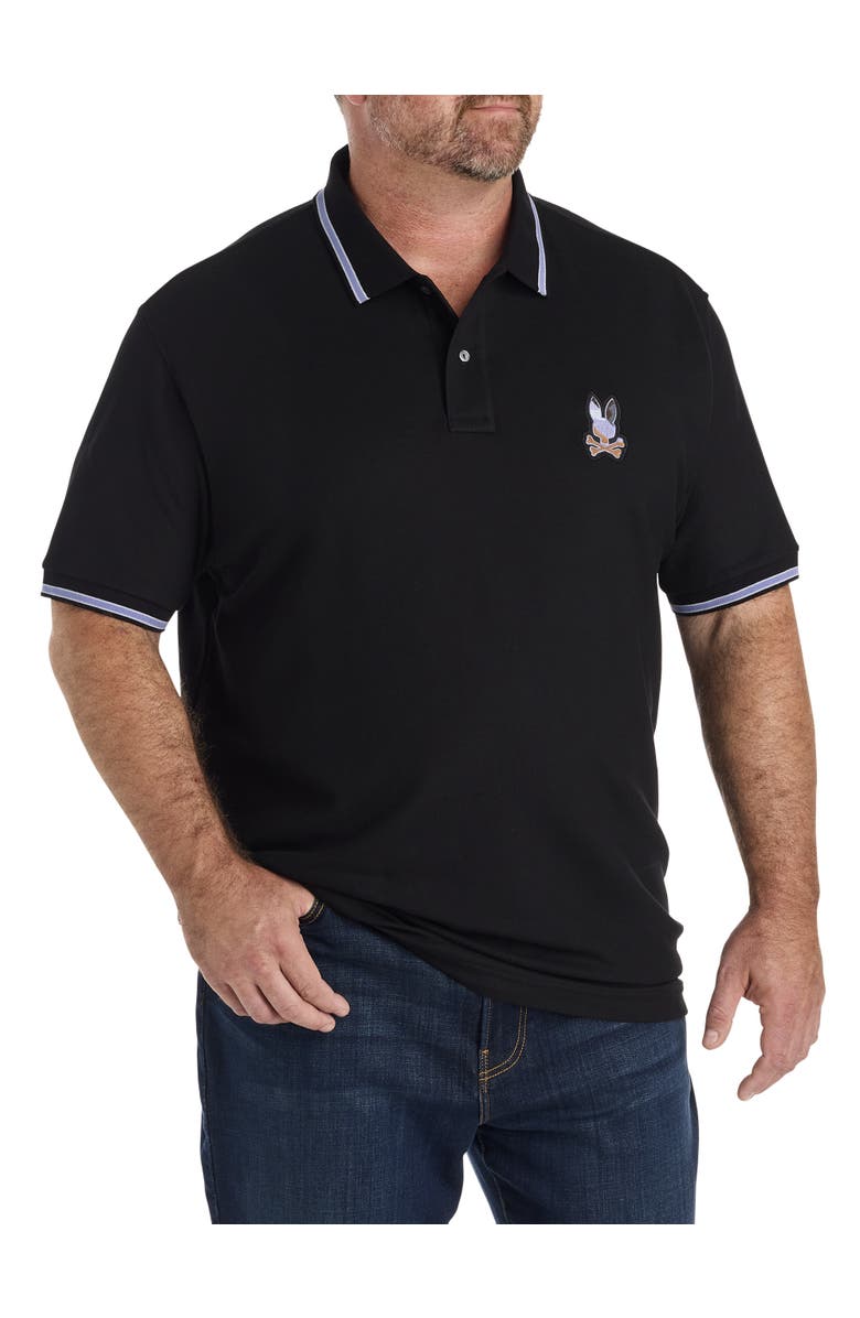 Psycho Bunny Big & Tall Dante Polo Shirt, Main, color, Black