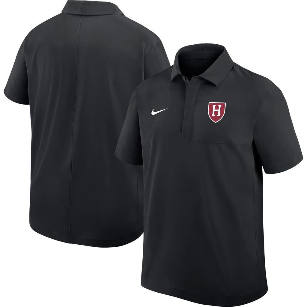 Nike Black Harvard Crimson 2025 Sideline Polo
