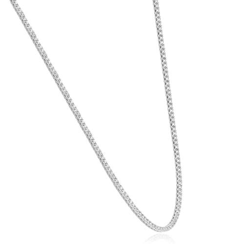 Bliss Diamond 8ct Tw Diamond Tennis Necklace 4-prong 14k Gold 16" Lab Grown In 14k White Gold