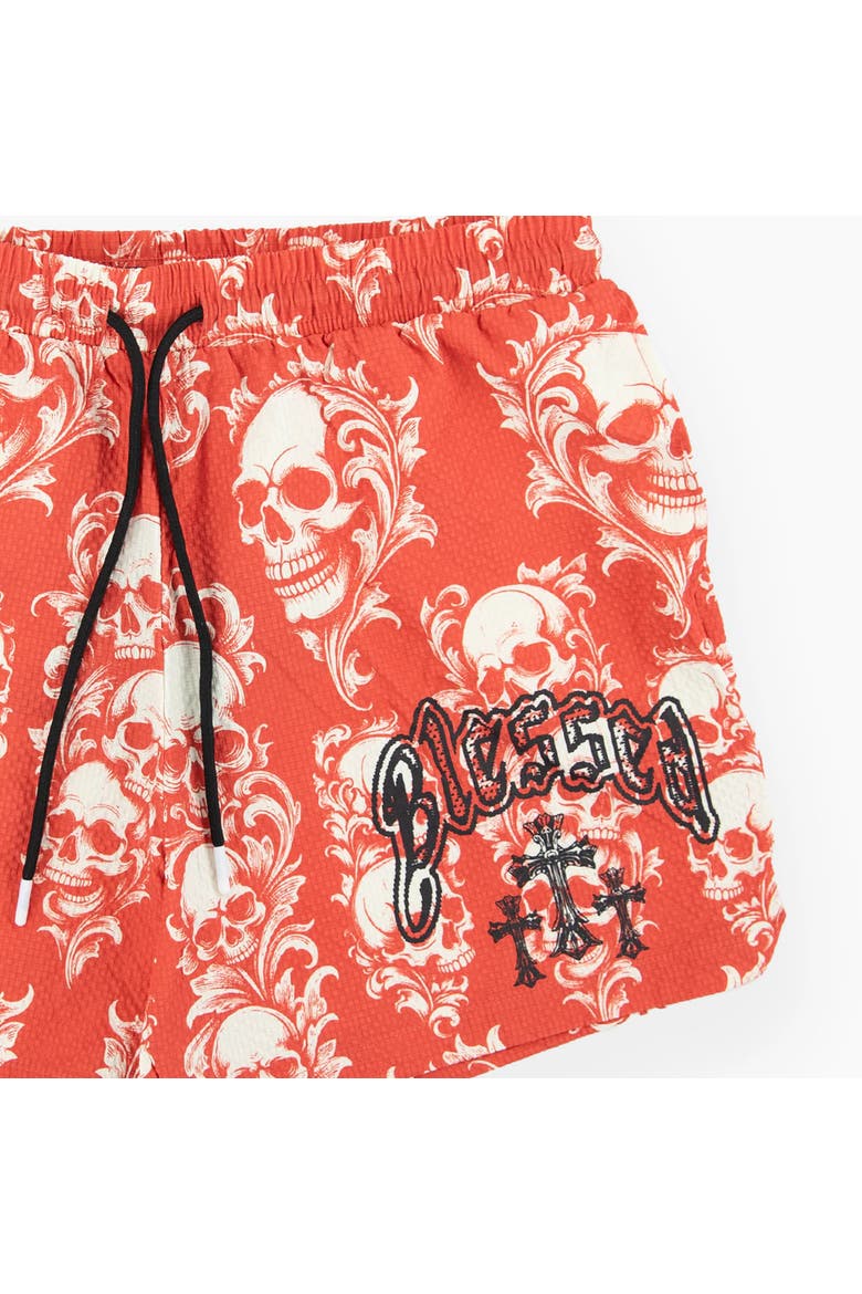 Geo Shorts, Alternate, color, SALSA/ BLESSED