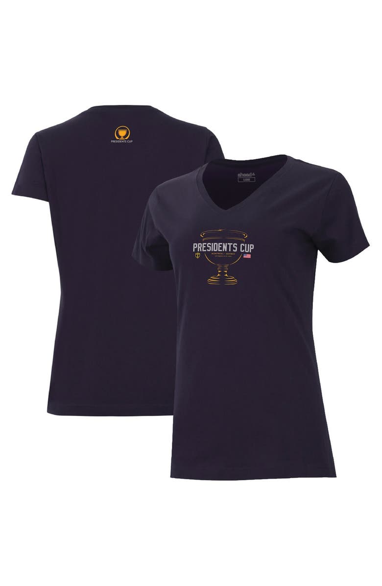 AHEAD Women's Ahead Navy 2024 Presidents Cup Vista V-Neck T-Shirt, Main, color, 