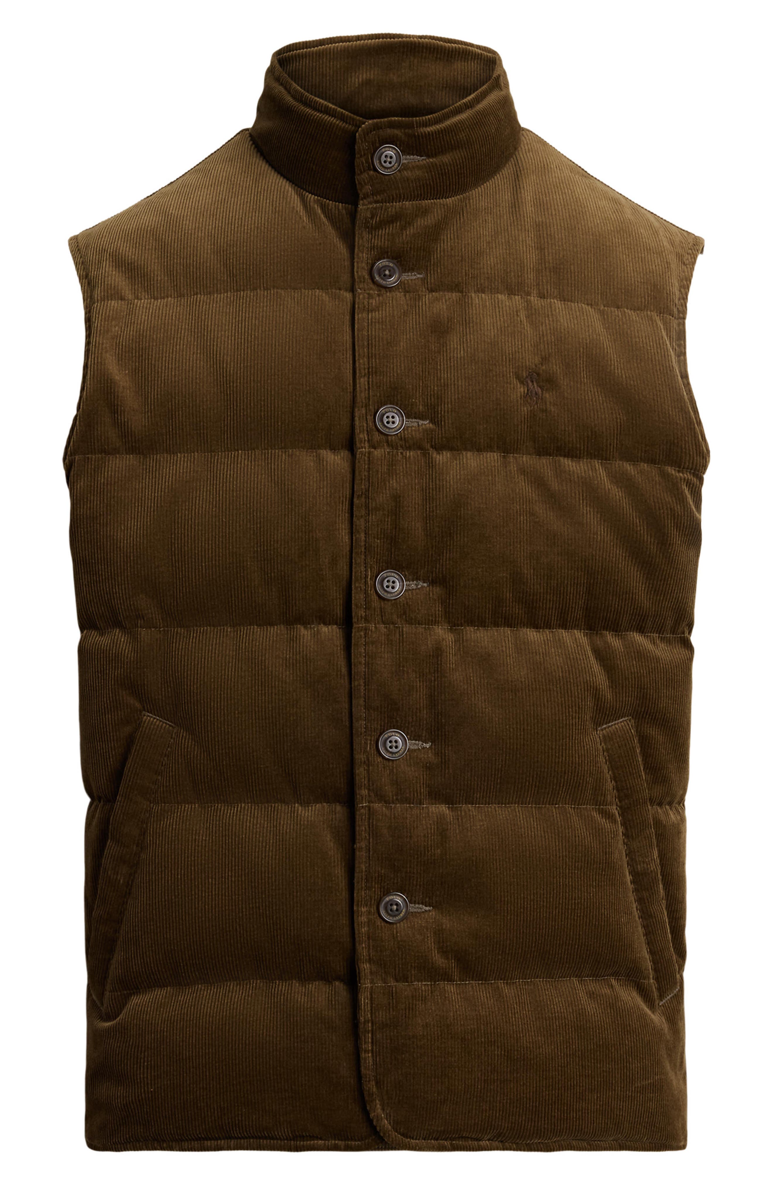 Polo Ralph Lauren 12 Wale Corduroy 650 Fill Power Down Vest (Men