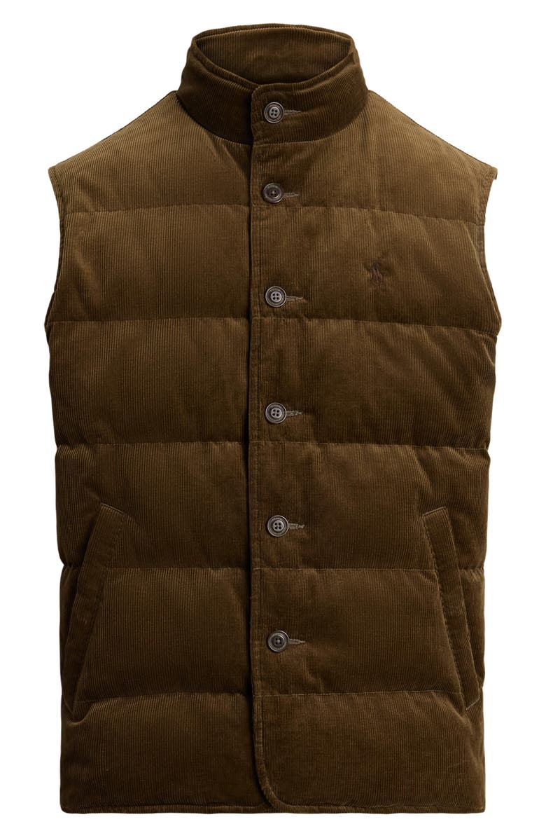 Polo Ralph Lauren 12 Wale Corduroy 650 Fill Power Down Vest, Alternate, color, Pale Russet X