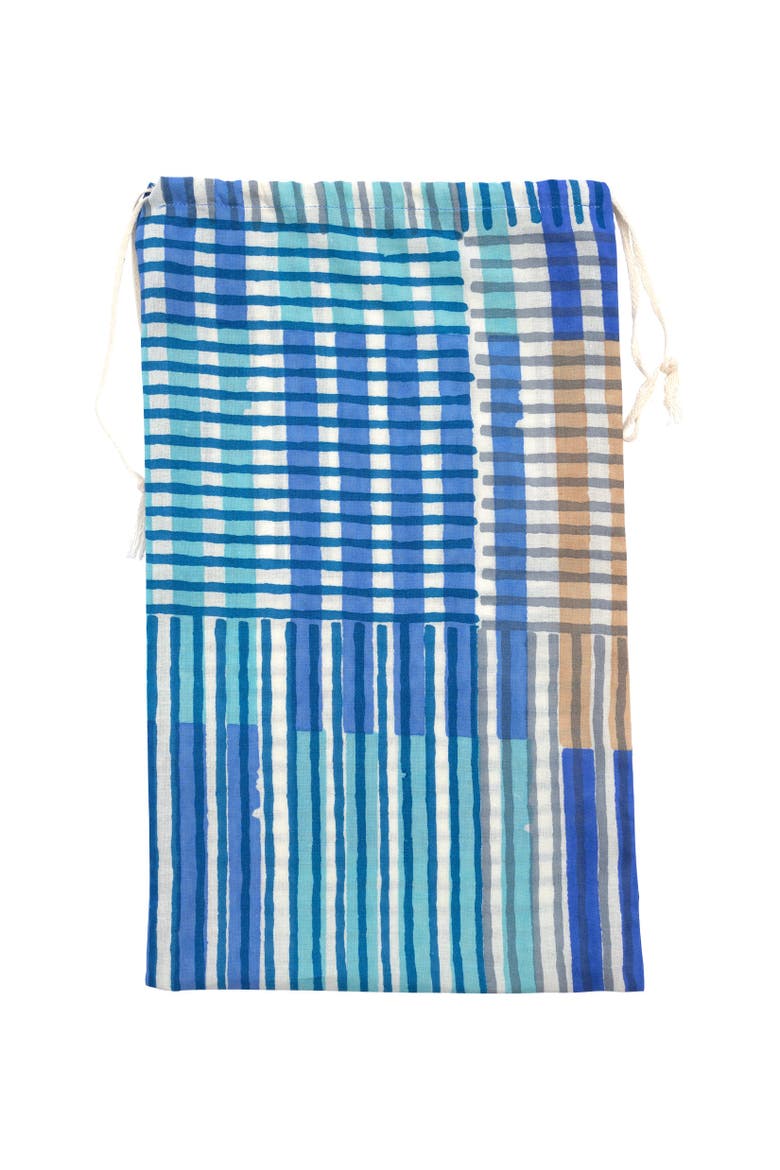 Stripe Illusion Sarong And Bag, Alternate, color, Ultramarine
