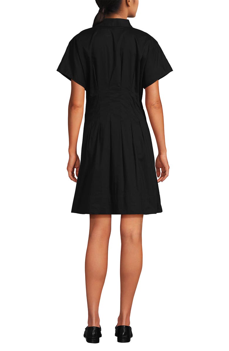 Lands' End Cambric Above the Knee Shirt Dress, Alternate, color, Black