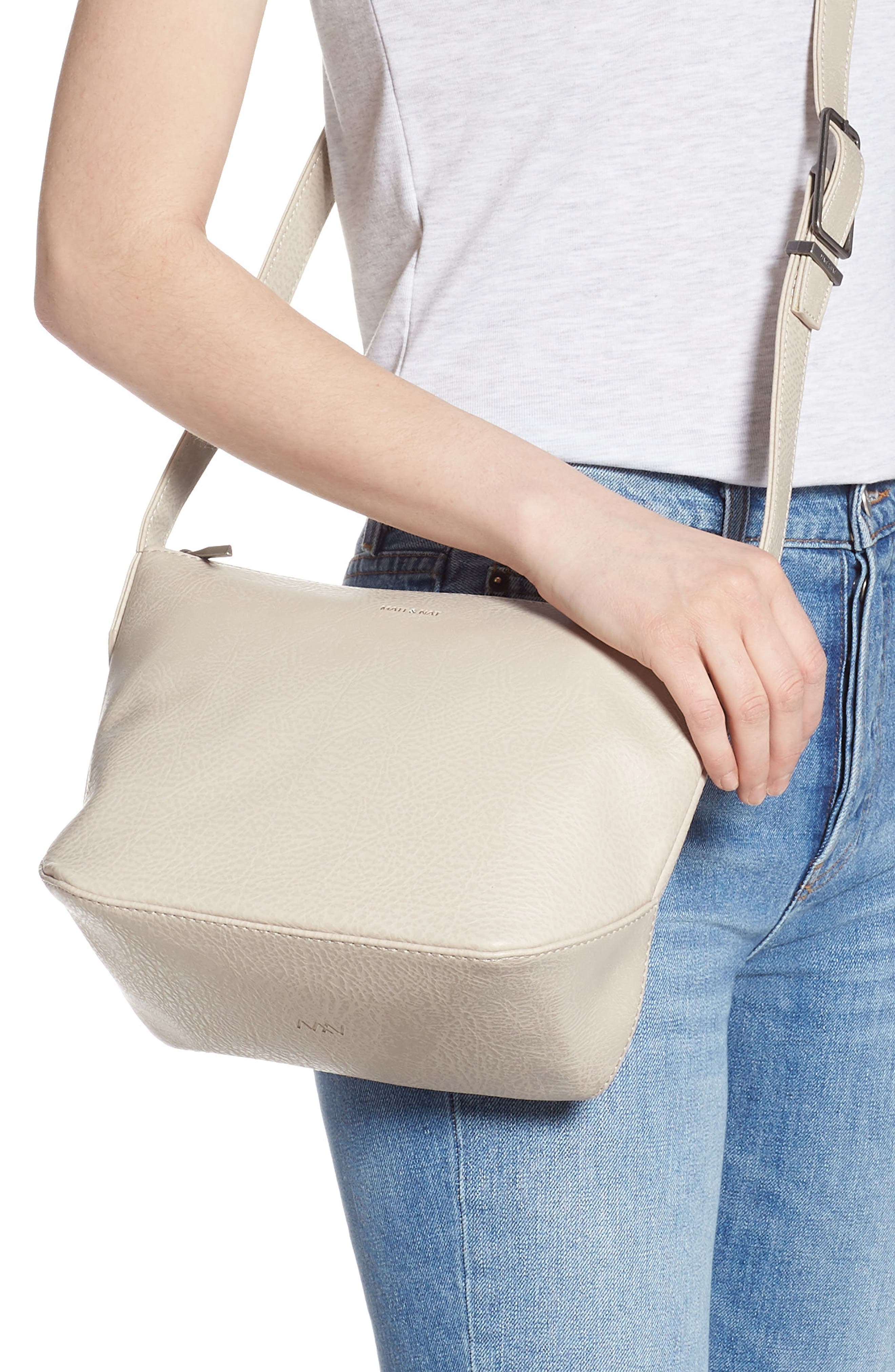 Matt & Nat Large Sam Faux Leather Crossbody Bag, Alternate, color, 