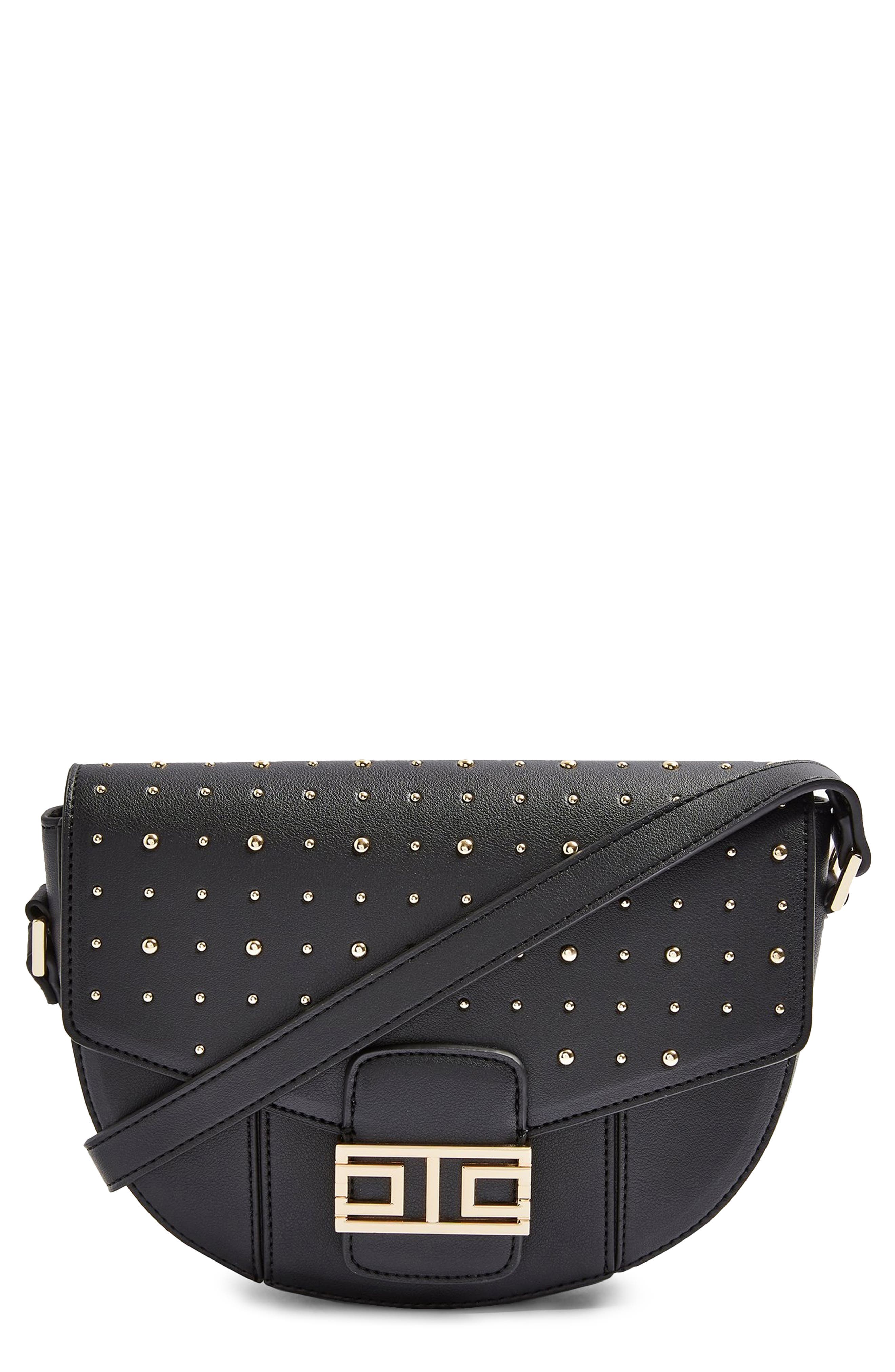 Topshop Brandu Faux Leather Shoulder Bag, Main, color, 