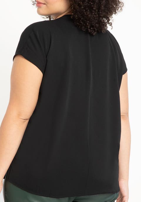 Notch Collar Blouse (Plus)