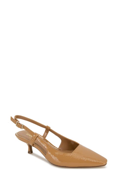 Martha Kitten Heel Slingback Pump (Women)