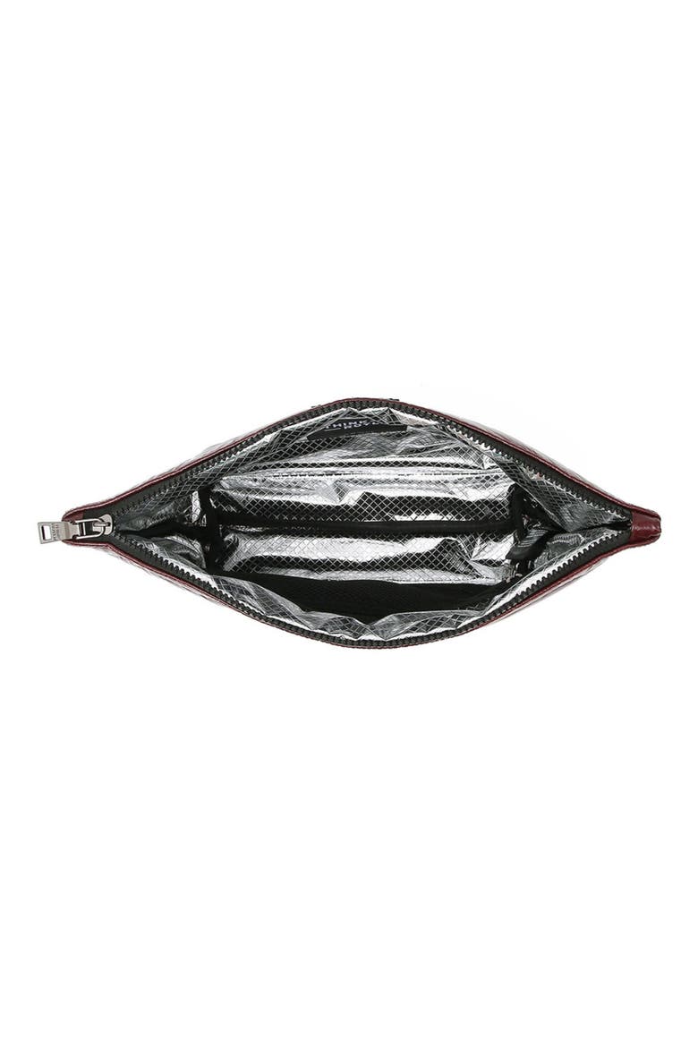 Travel Trio 3-Piece Pouch Set, Alternate, color, GLOSSY DEEP BURGUNDY