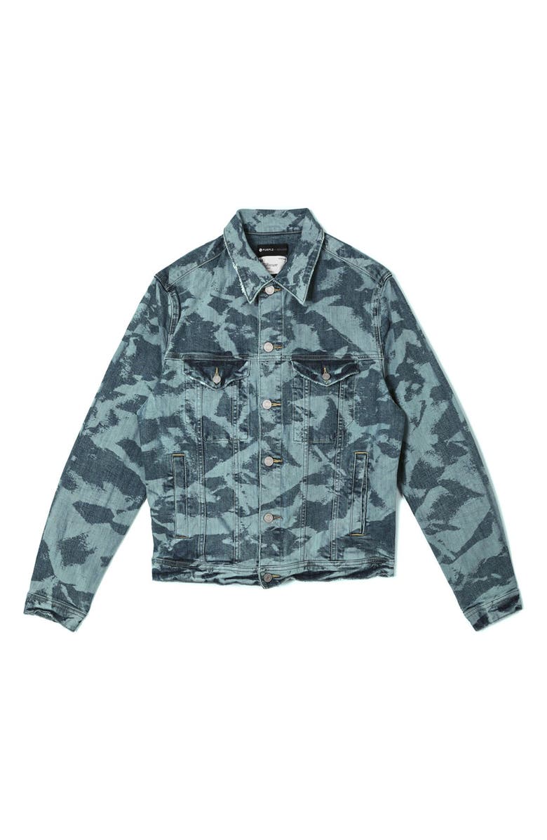 PURPLE BRAND Wrinkled Indigo Denim Trucker Jacket, Alternate, color, 