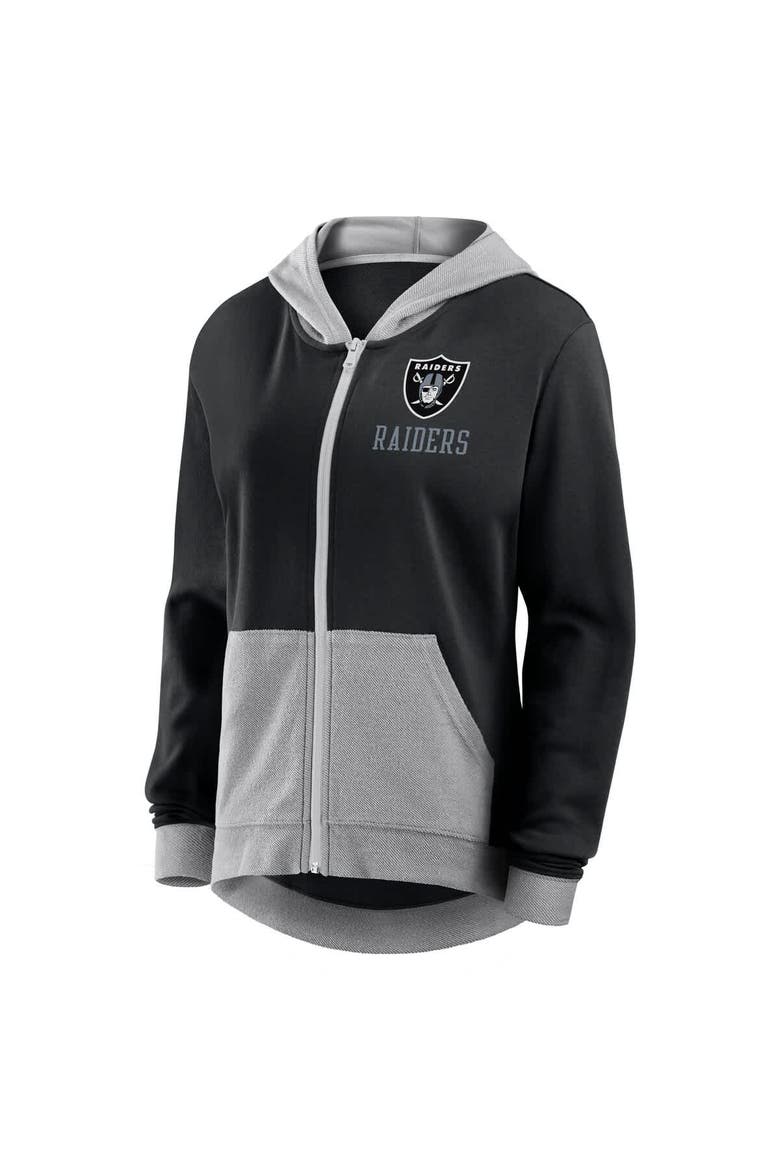 Women's Fanatics  Black Las Vegas Raiders Hit It Full-Zip Hoodie, Alternate, color, Black