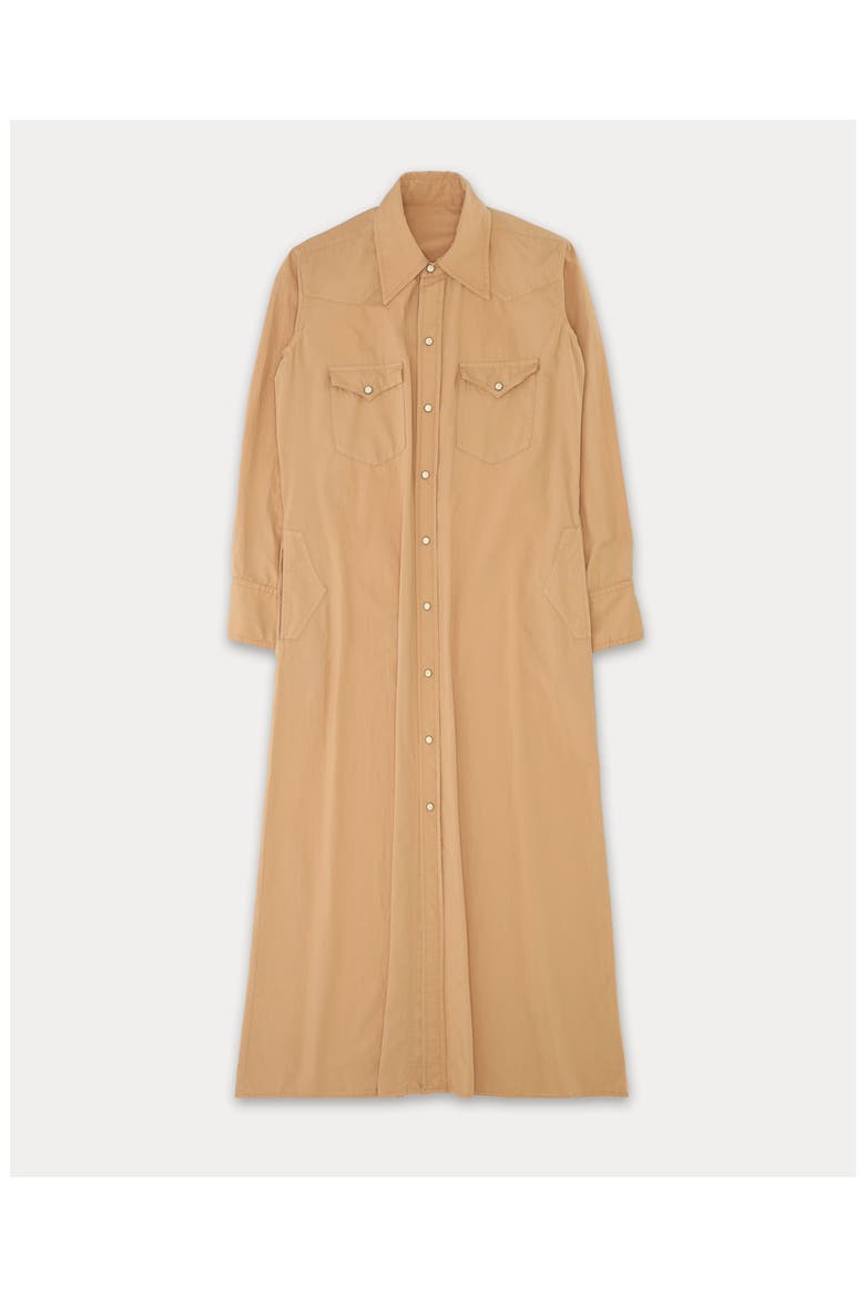 Arley Cotton Shirt Dress, Main, color, Beige