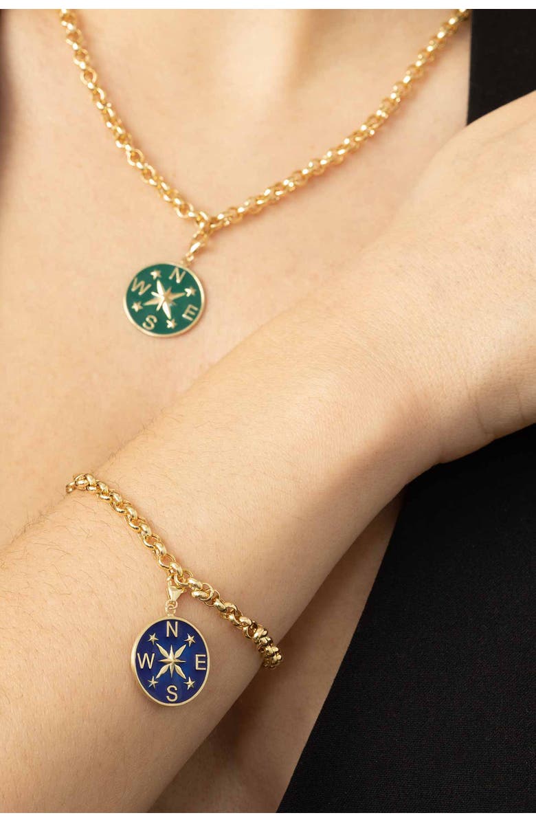 Oradina 14K Gold Rimini Rolo Chain Necklace, Alternate, color, Yellow Gold