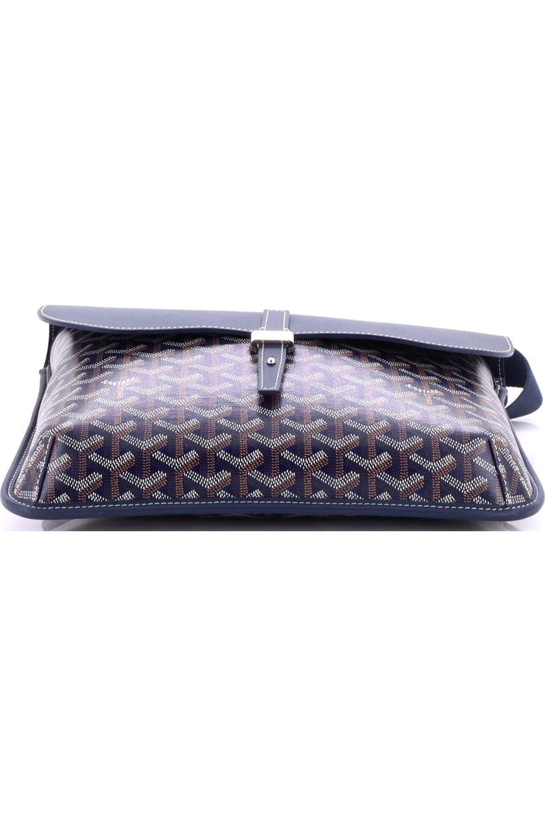 Pre-Owned Goyard Coursier Messenger Bag Coated Canvas and Leather, Alternate, color, Blue