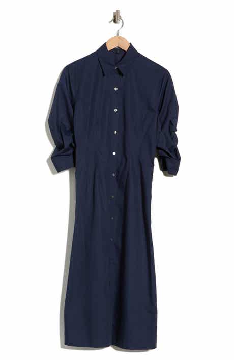 Fixed Sleeve Poplin Shirtdress