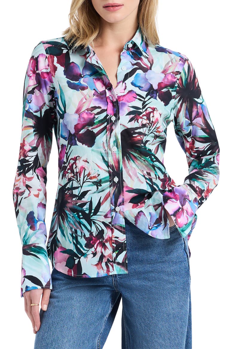 Priscilla Long Sleeve Woven Shirt, Main, color, MULTI